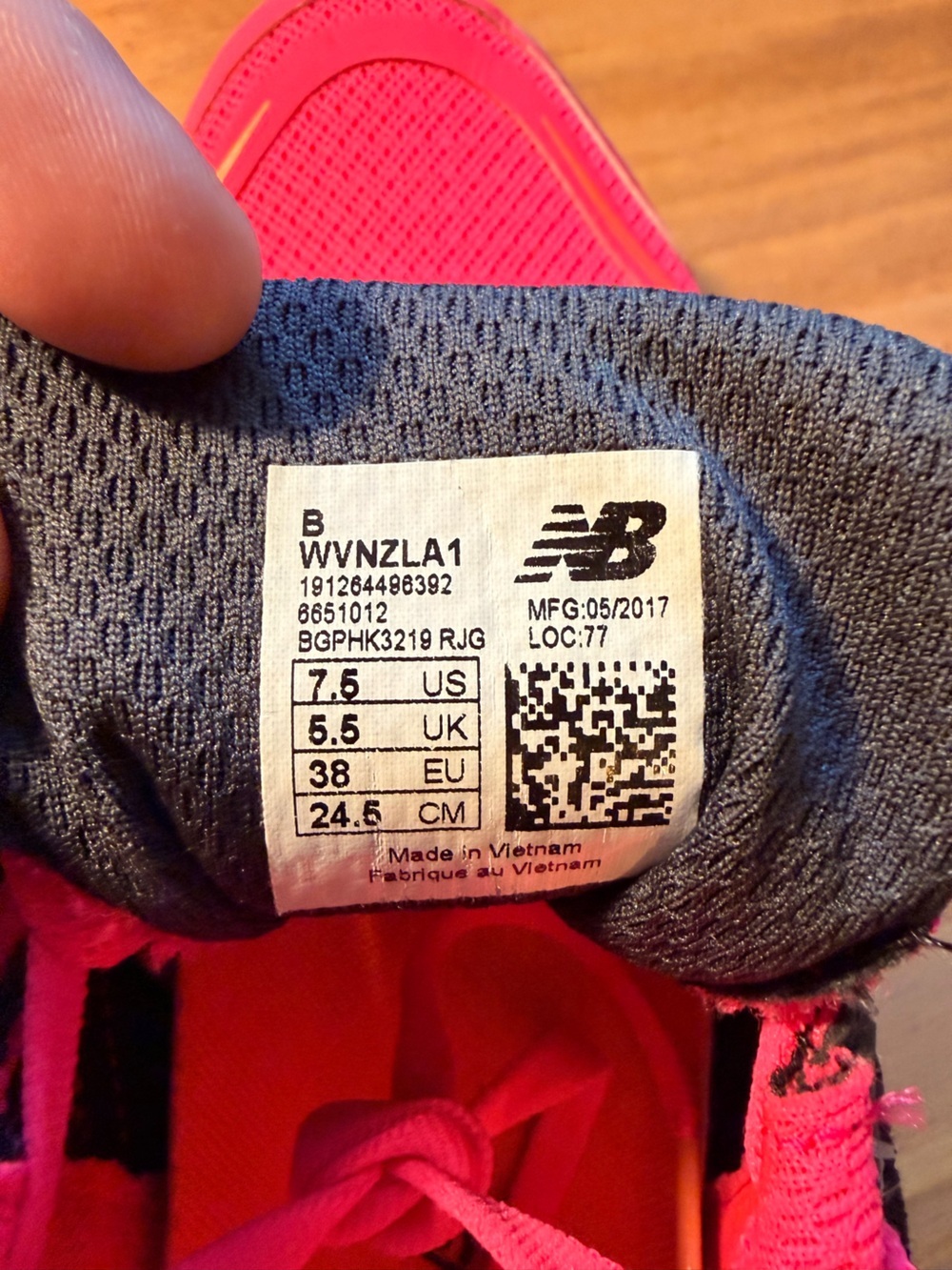 New Balance Pink and Black Women's Fresh Foam Venez Running Sneakers - Picture 5 of 5
